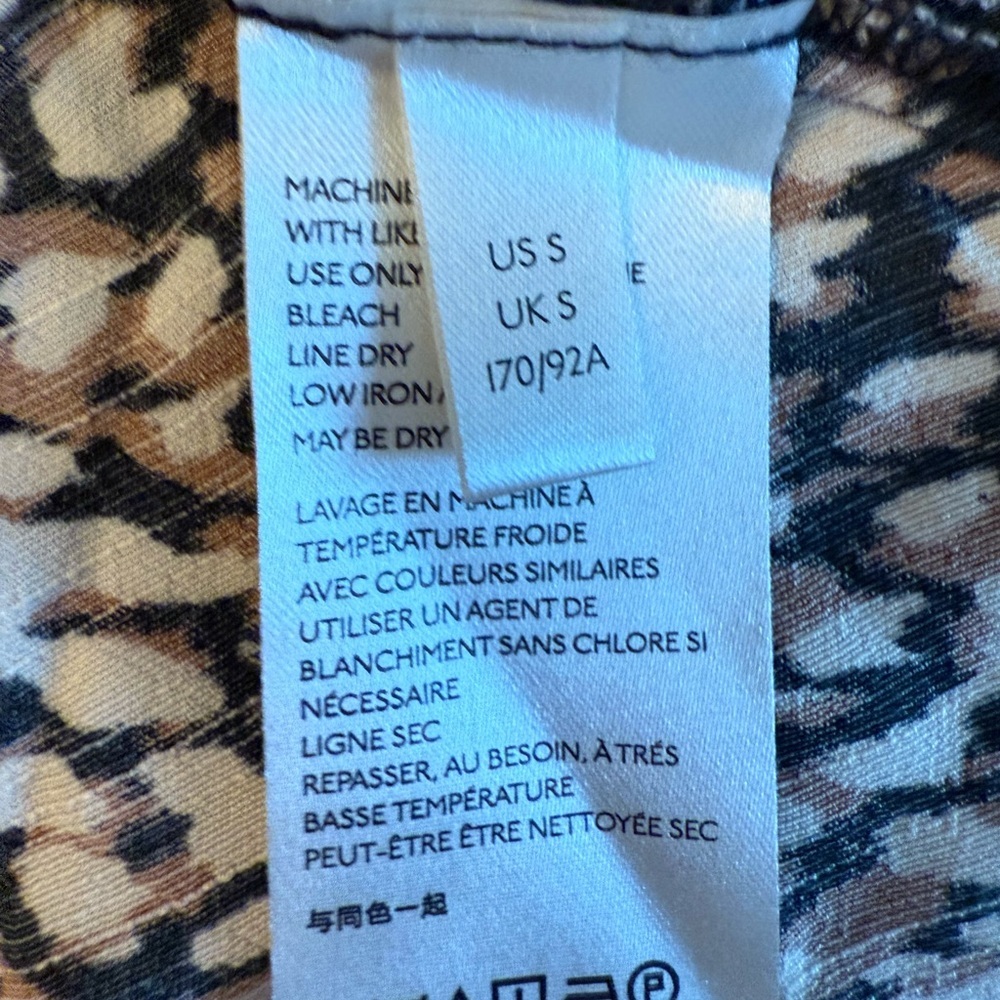 Free People French Quarter Black & Cream Floral-Print Mini Wrap Dress S - Picture 8 of 10
